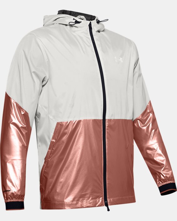 Men's UA RUSH™ Legacy Windbreaker Jacket, White, pdpMainDesktop image number 4